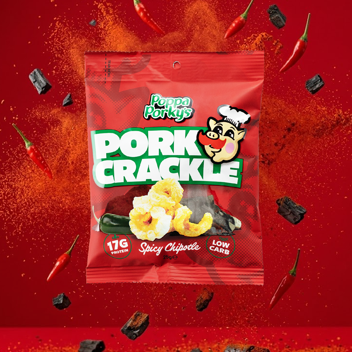 Pork Crackle - Spicy Chipotle - Bulk Buy