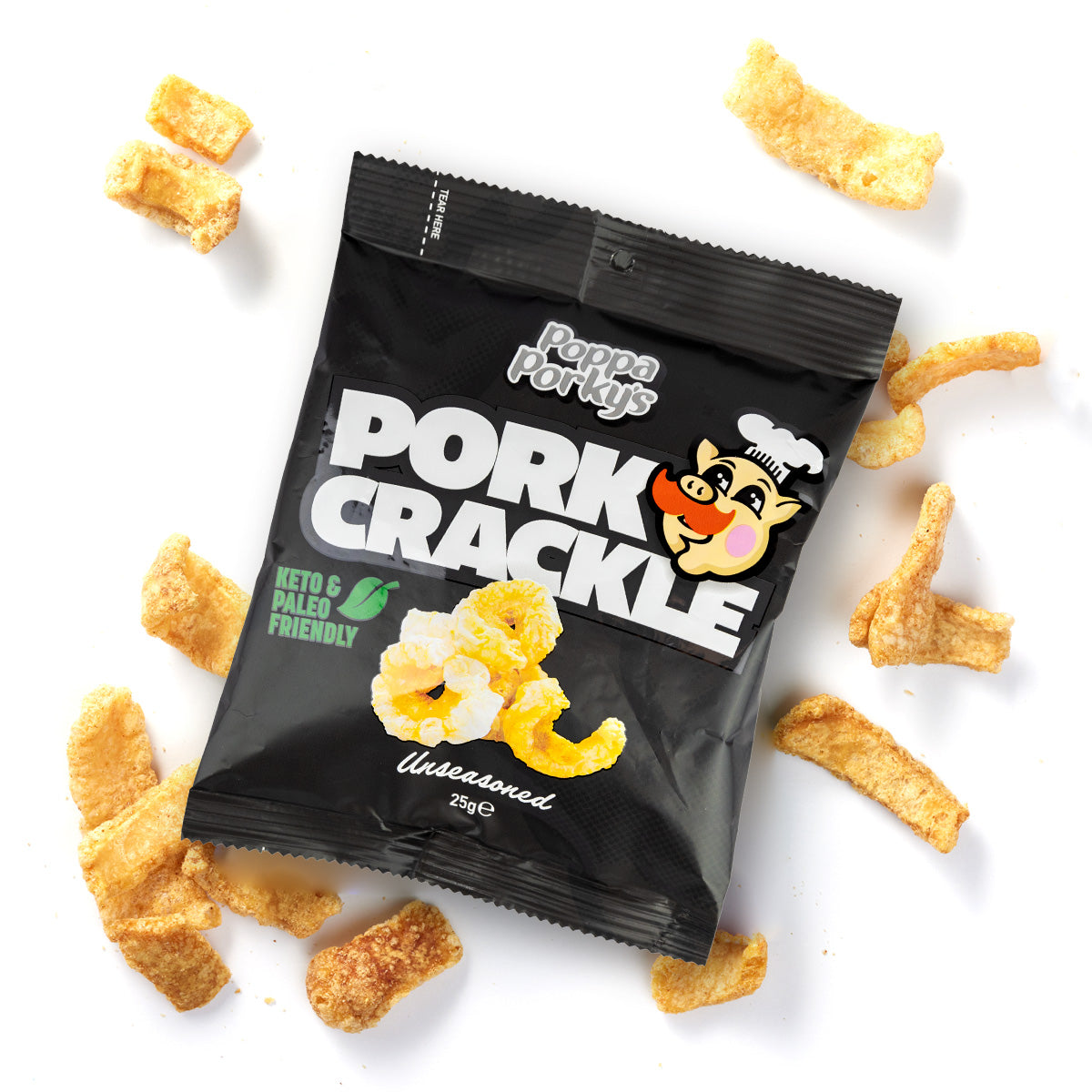 Keto & Paleo Pork Crackle - Unseasoned - 100% Natural