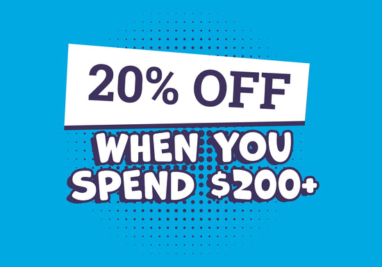20% OFF WHEN YOU SPEND $200
