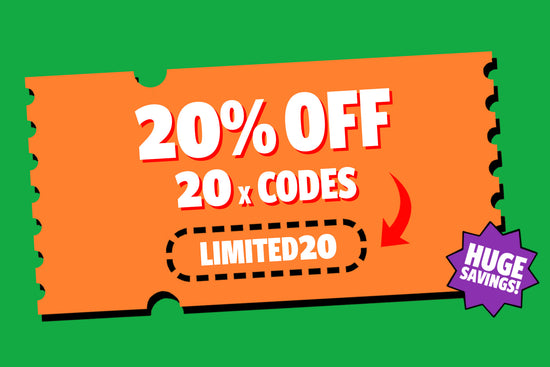 20% OFF - ONLY 20 CODES!