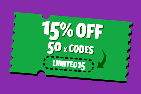 15% OFF - ONLY 50 CODES