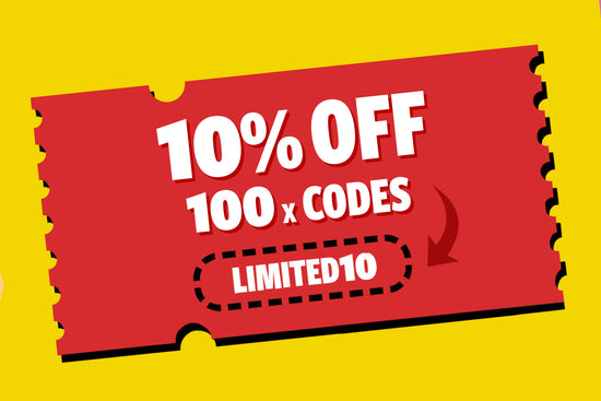 10% OFF - ONLY 100 CODES