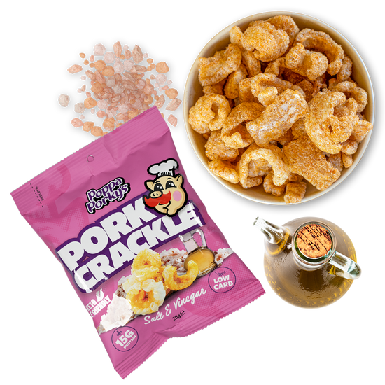 Keto Pork Crackle - Salt & Vinegar - Bulk Buy