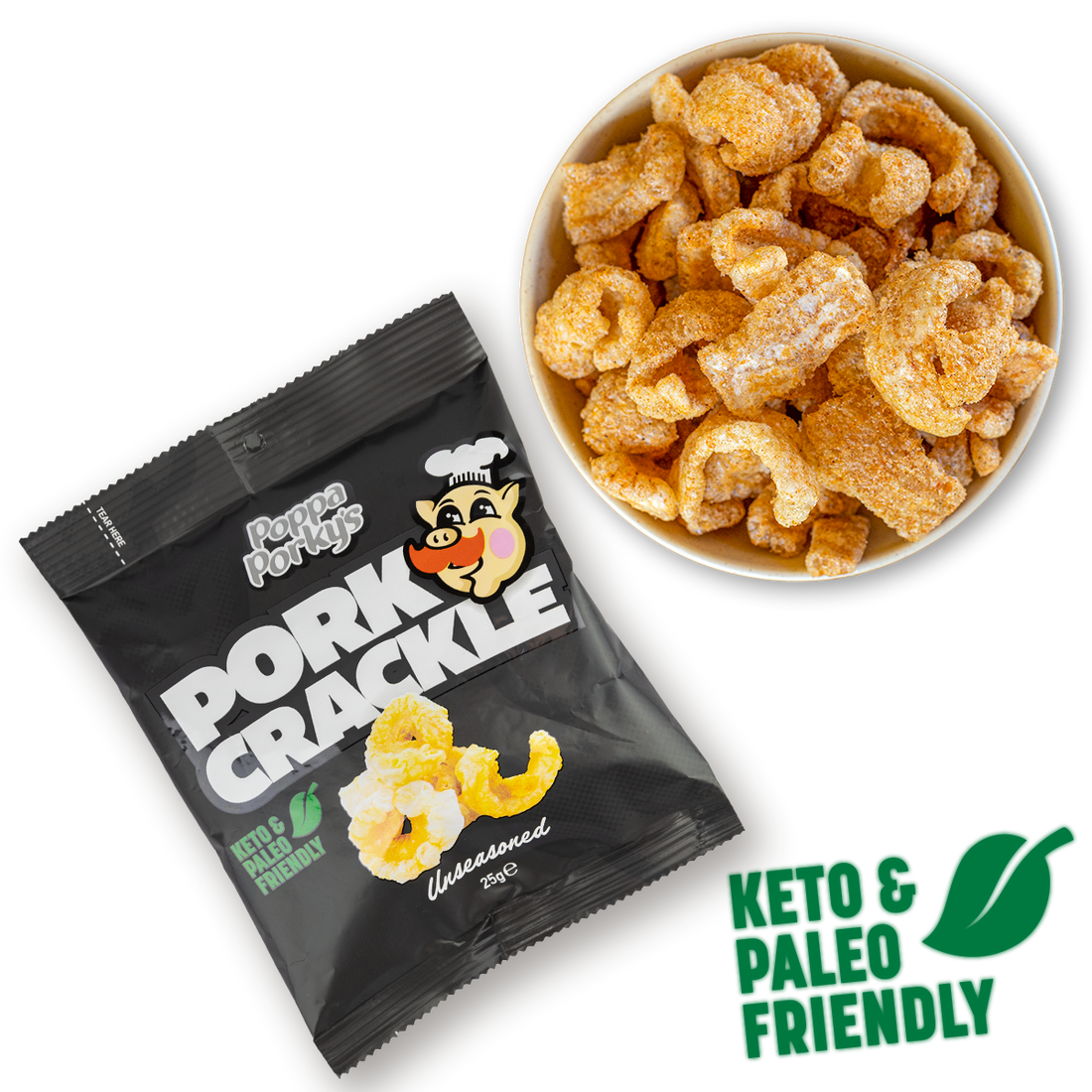 Keto &amp; Paleo Pork Crackle - Unseasoned - 100% Natural