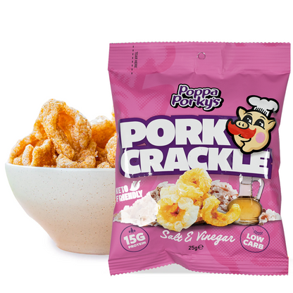 Keto Pork Crackle - Salt &amp; Vinegar - Bulk Buy