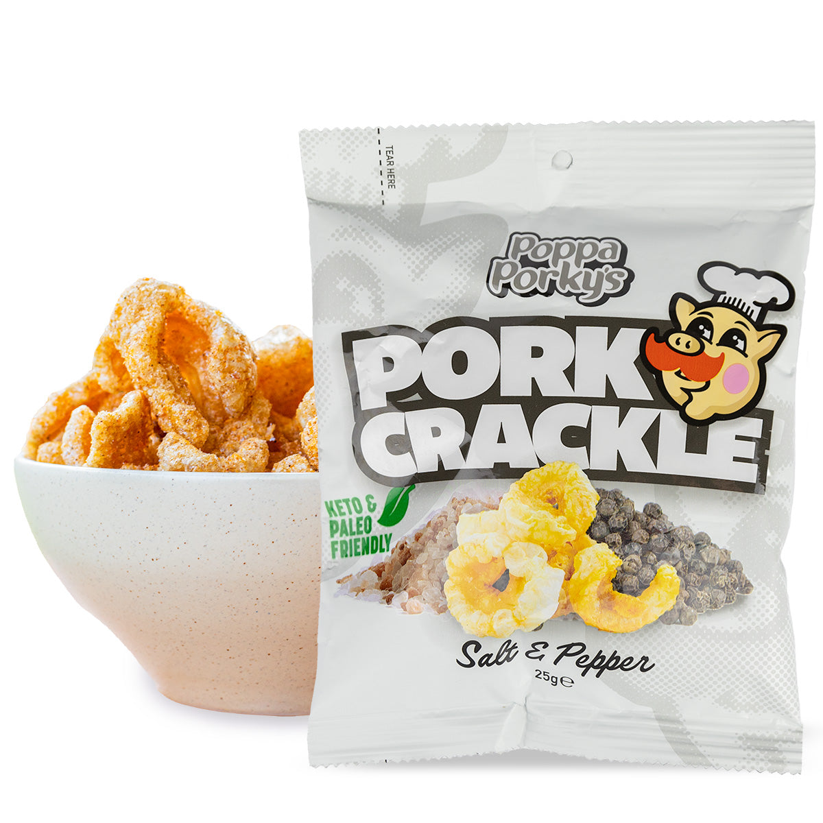 Keto &amp; Paleo Pork Crackle - Salt &amp; Pepper